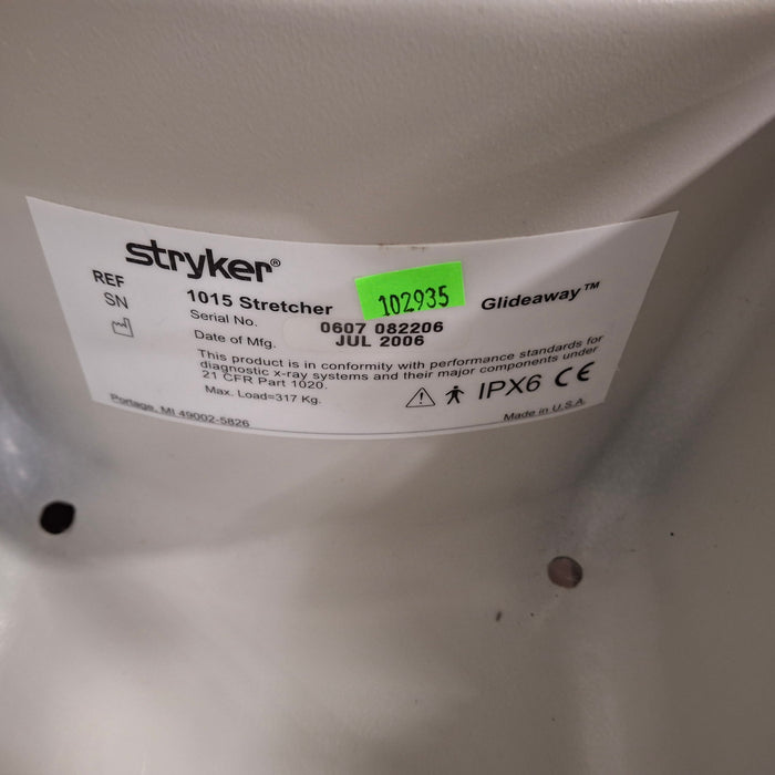 Stryker 1015 Big Wheel Glideaway Stretcher