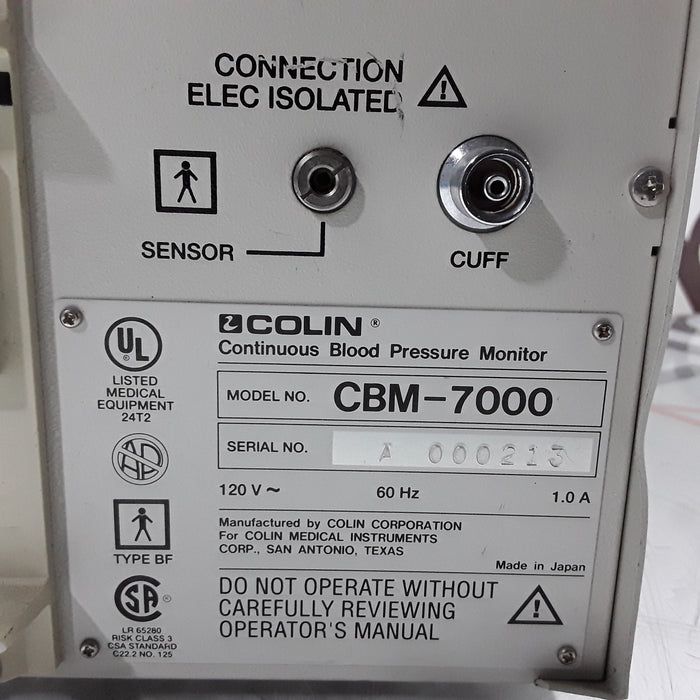 Colin Medical Instruments Colin Medical Instruments CBM-7000 Blood Pressure Monitor Patient Monitors reLink Medical