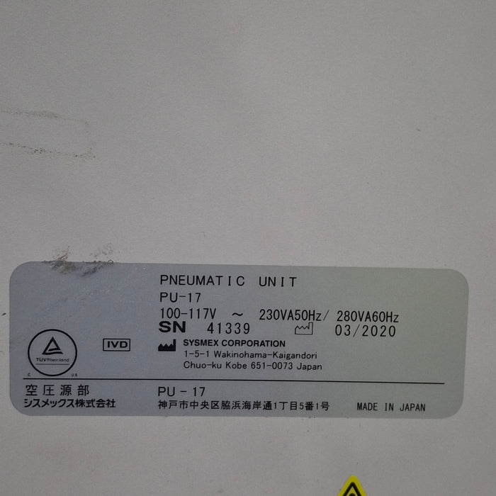 Sysmex Sysmex PU-17 Pneumatic Unit Clinical Lab reLink Medical