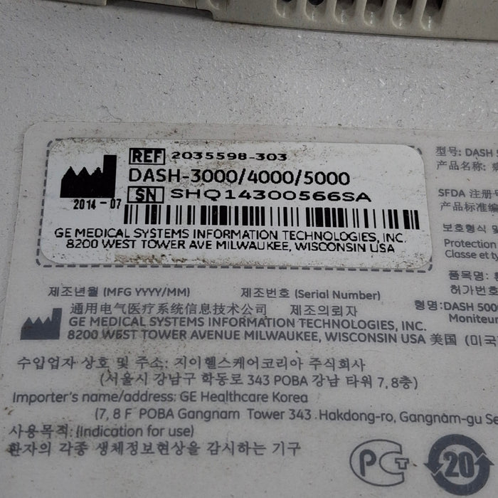 GE Healthcare GE Healthcare Dash 5000 - GE/Nellcor SpO2 Patient Monitor Patient Monitors reLink Medical