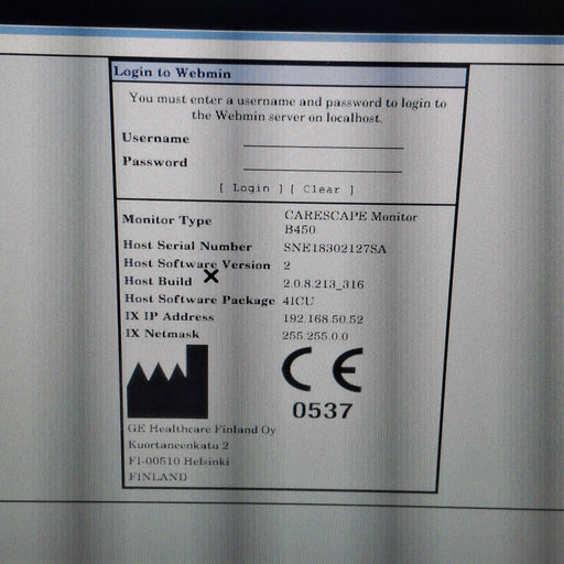 GE Healthcare GE Healthcare Carescape B450 Critical Care Patient Monitor Patient Monitors reLink Medical