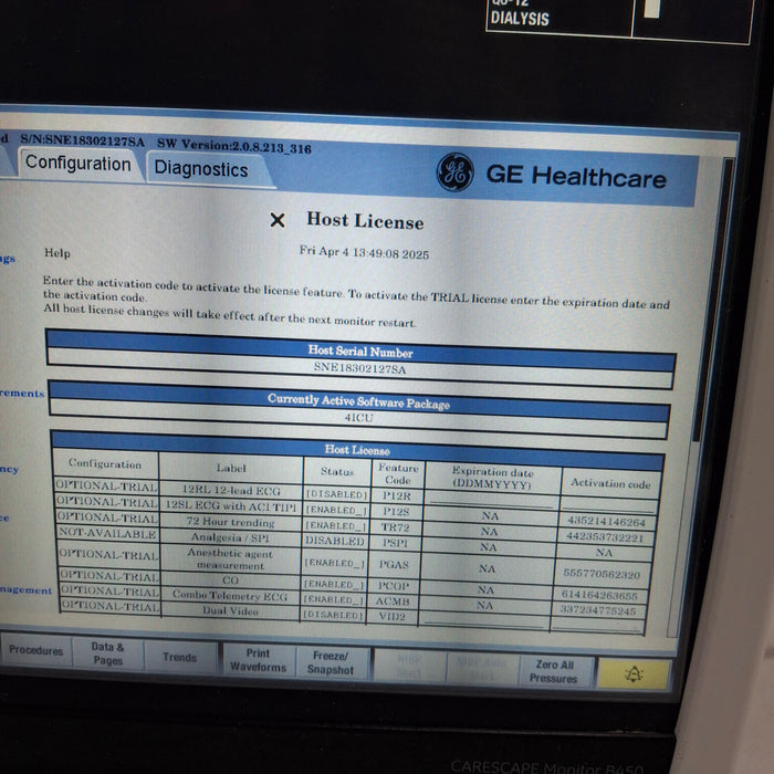 GE Healthcare GE Healthcare Carescape B450 Critical Care Patient Monitor Patient Monitors reLink Medical