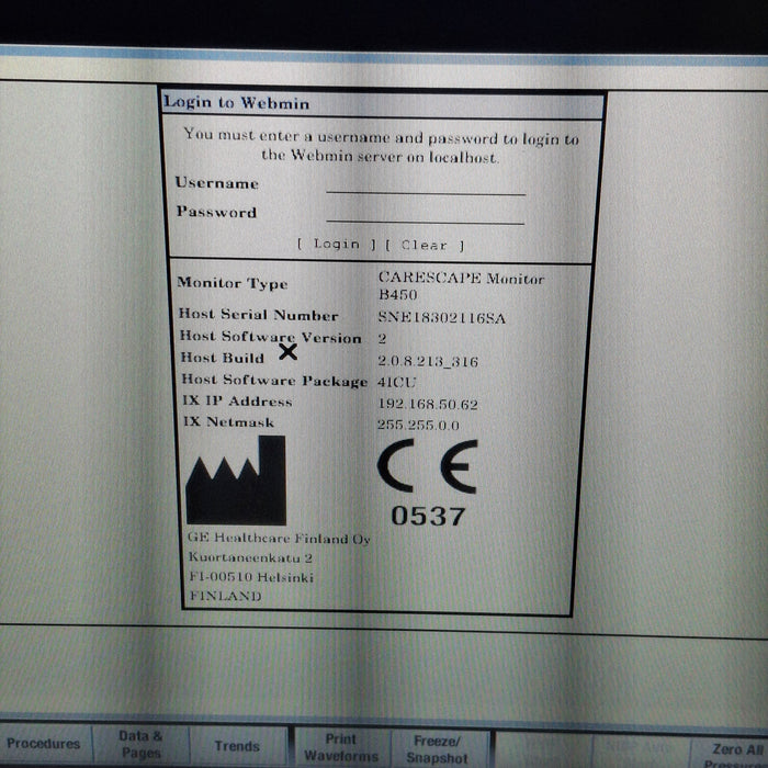 GE Healthcare GE Healthcare Carescape B450 Critical Care Patient Monitor Patient Monitors reLink Medical