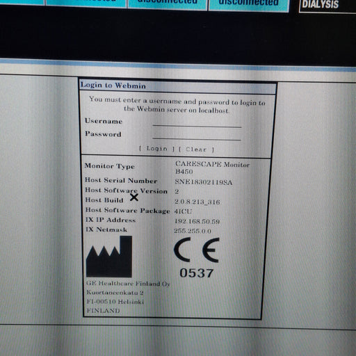 GE Healthcare GE Healthcare Carescape B450 Critical Care Patient Monitor Patient Monitors reLink Medical