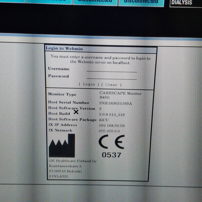 GE Healthcare GE Healthcare Carescape B450 Critical Care Patient Monitor Patient Monitors reLink Medical