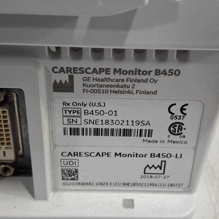 GE Healthcare GE Healthcare Carescape B450 Critical Care Patient Monitor Patient Monitors reLink Medical