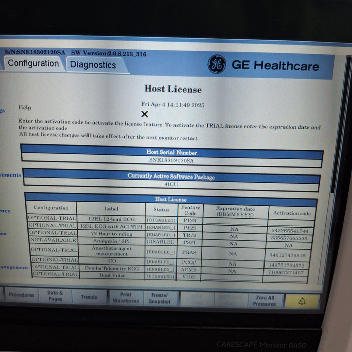GE Healthcare GE Healthcare Carescape B450 Critical Care Patient Monitor Patient Monitors reLink Medical