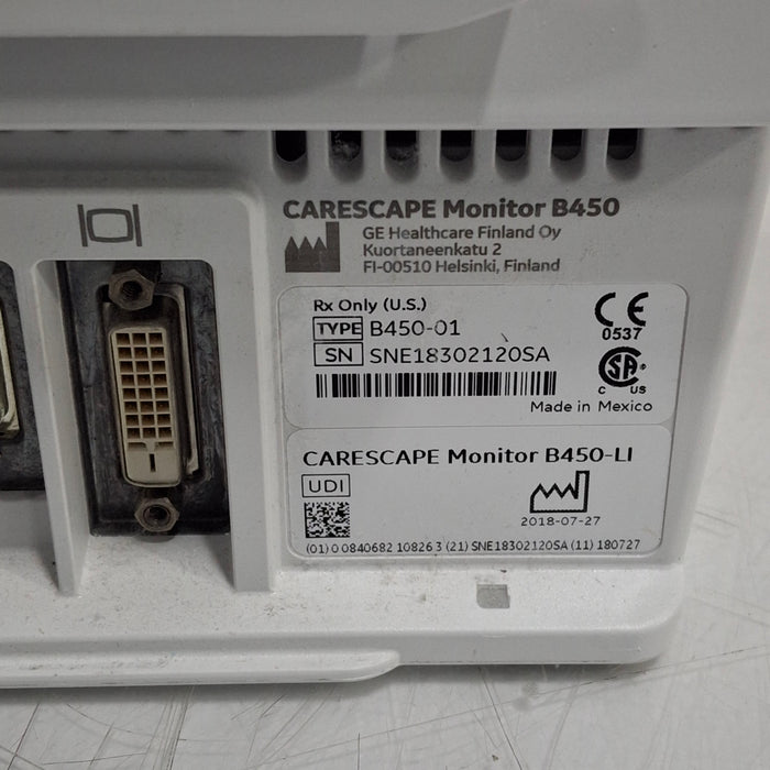GE Healthcare GE Healthcare Carescape B450 Critical Care Patient Monitor Patient Monitors reLink Medical