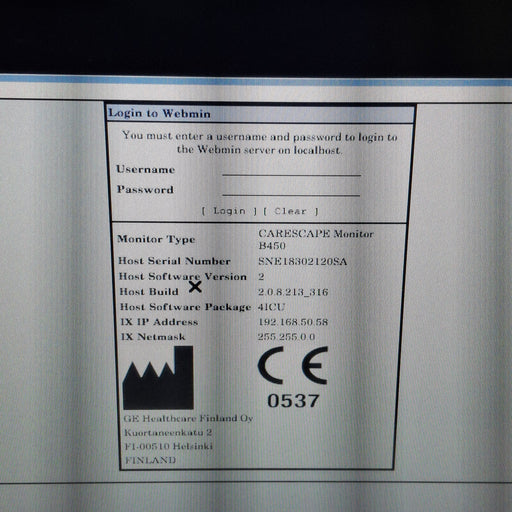 GE Healthcare GE Healthcare Carescape B450 Critical Care Patient Monitor Patient Monitors reLink Medical