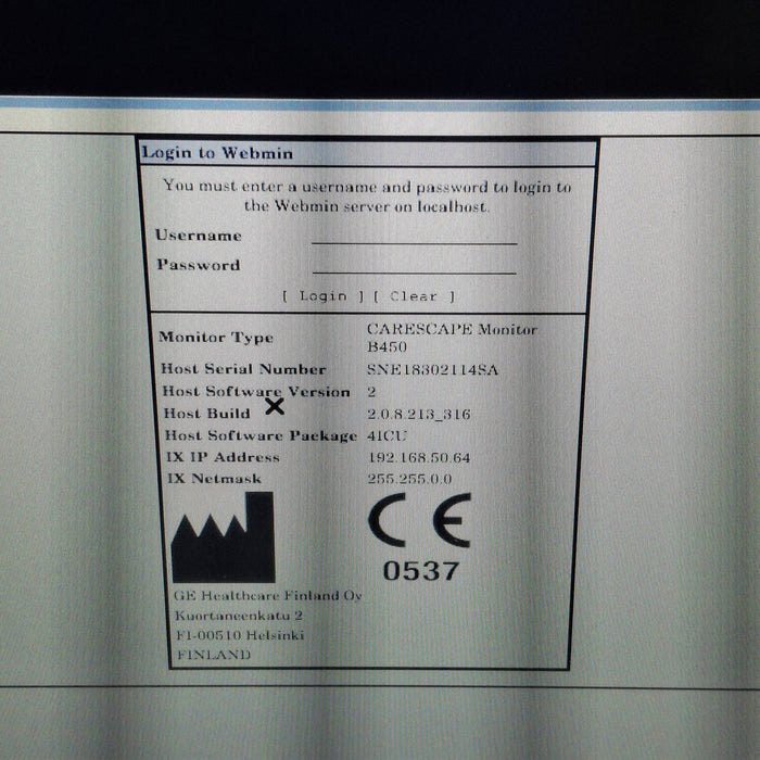 GE Healthcare GE Healthcare Carescape B450 Critical Care Patient Monitor Patient Monitors reLink Medical
