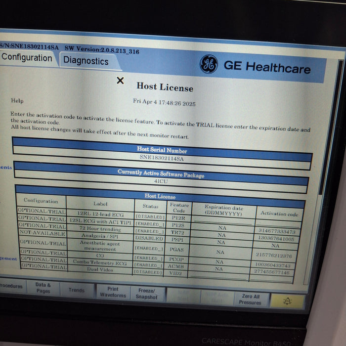GE Healthcare GE Healthcare Carescape B450 Critical Care Patient Monitor Patient Monitors reLink Medical