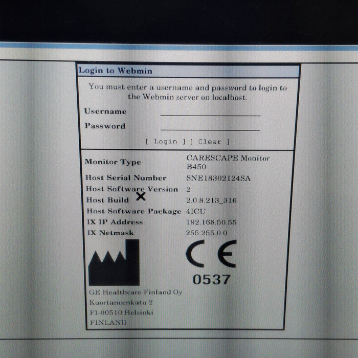 GE Healthcare GE Healthcare Carescape B450 Critical Care Patient Monitor Patient Monitors reLink Medical