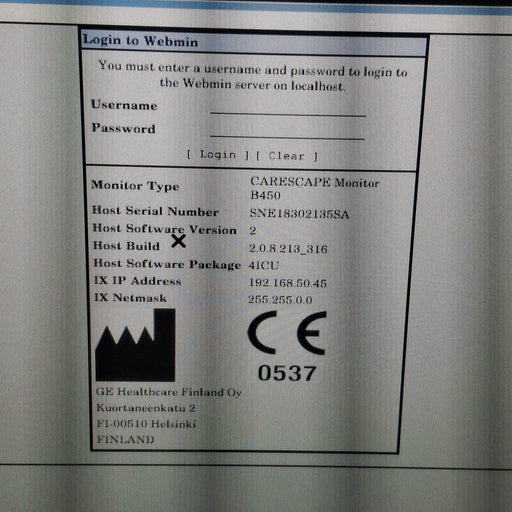 GE Healthcare GE Healthcare Carescape B450 Critical Care Patient Monitor Patient Monitors reLink Medical