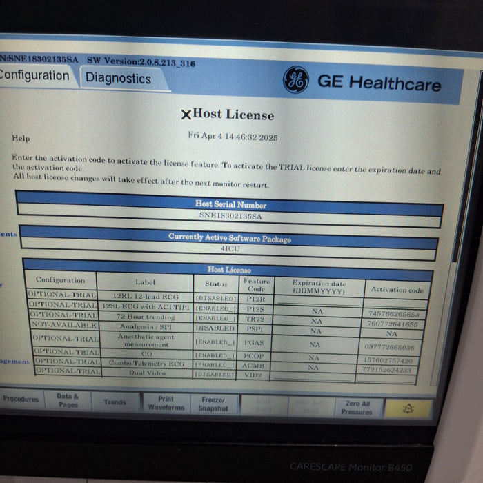 GE Healthcare GE Healthcare Carescape B450 Critical Care Patient Monitor Patient Monitors reLink Medical