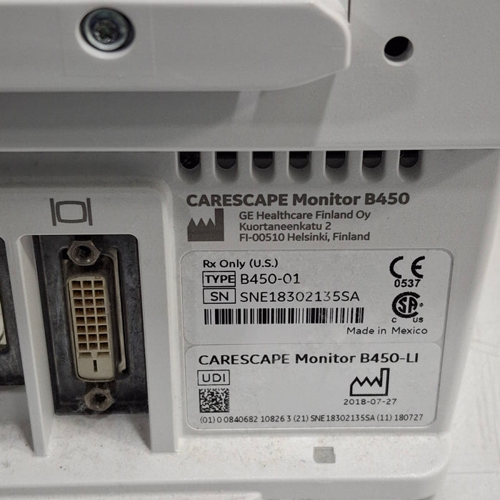 GE Healthcare GE Healthcare Carescape B450 Critical Care Patient Monitor Patient Monitors reLink Medical