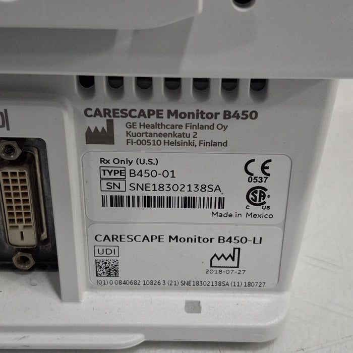 GE Healthcare GE Healthcare Carescape B450 Critical Care Patient Monitor Patient Monitors reLink Medical