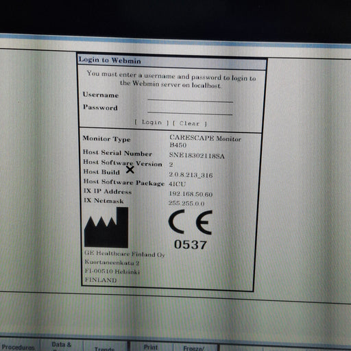 GE Healthcare GE Healthcare Carescape B450 Critical Care Patient Monitor Patient Monitors reLink Medical
