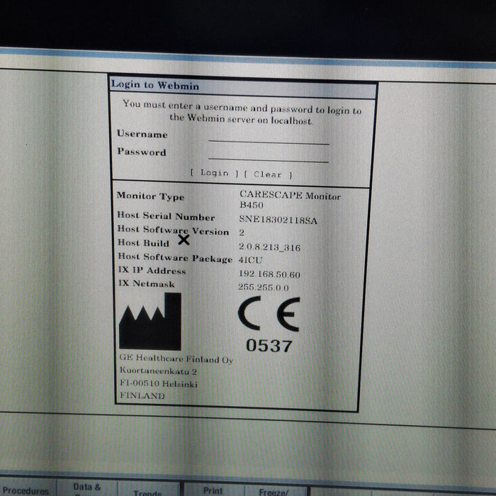 GE Healthcare GE Healthcare Carescape B450 Critical Care Patient Monitor Patient Monitors reLink Medical