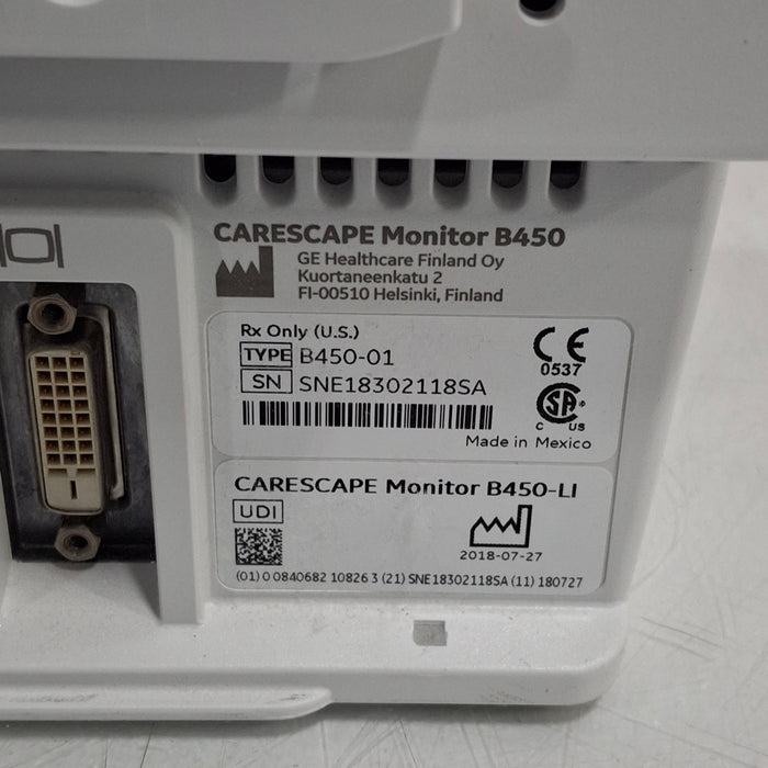 GE Healthcare GE Healthcare Carescape B450 Critical Care Patient Monitor Patient Monitors reLink Medical