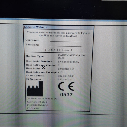 GE Healthcare GE Healthcare Carescape B450 Critical Care Patient Monitor Patient Monitors reLink Medical
