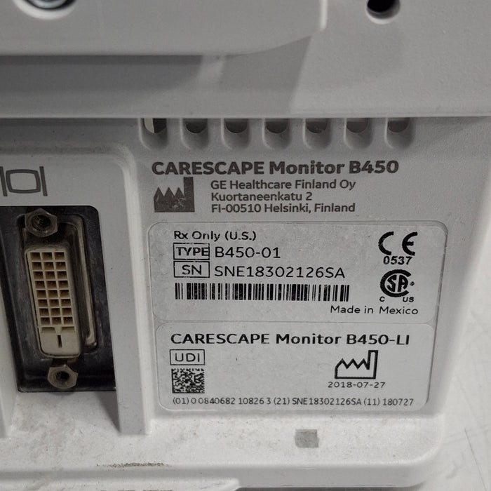 GE Healthcare GE Healthcare Carescape B450 Critical Care Patient Monitor Patient Monitors reLink Medical