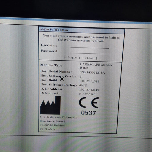 GE Healthcare GE Healthcare Carescape B450 Critical Care Patient Monitor Patient Monitors reLink Medical