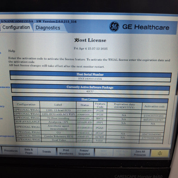 GE Healthcare GE Healthcare Carescape B450 Critical Care Patient Monitor Patient Monitors reLink Medical