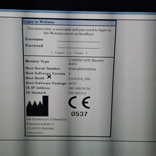 GE Healthcare GE Healthcare Carescape B450 Critical Care Patient Monitor Patient Monitors reLink Medical