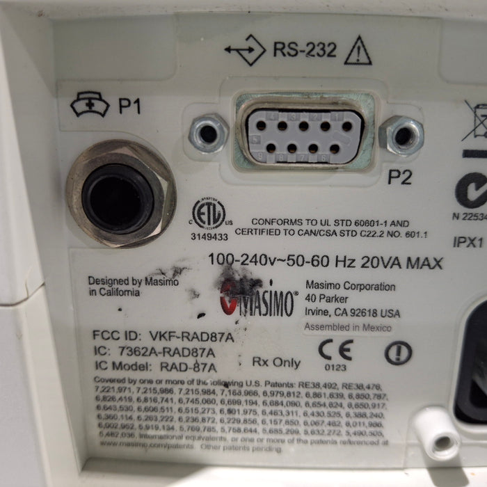 Masimo Masimo Rad 87 Rainbow Set Pulse Oximeter Patient Monitors reLink Medical