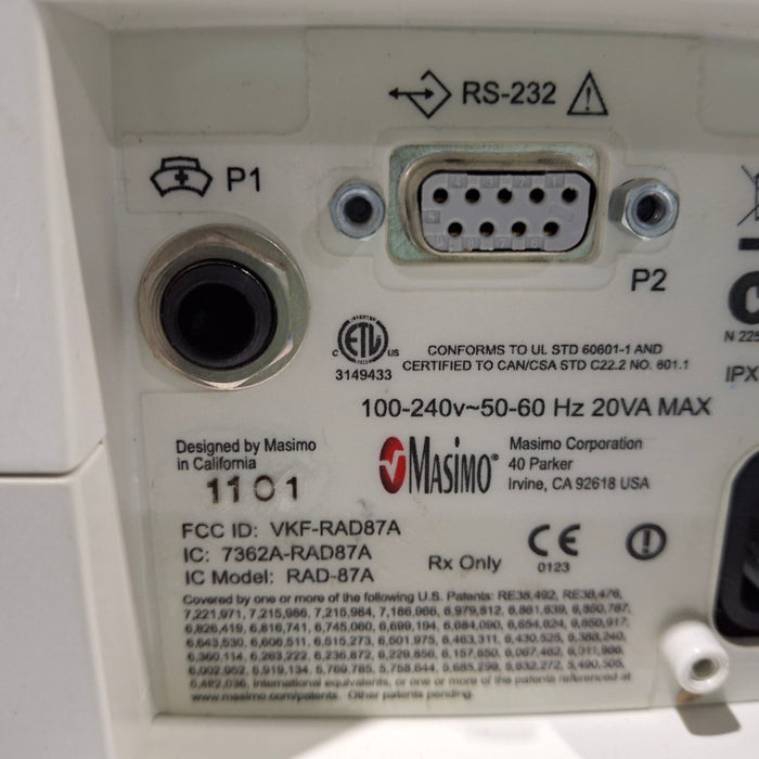 Masimo Masimo Rad 87 Rainbow Set Pulse Oximeter Patient Monitors reLink Medical