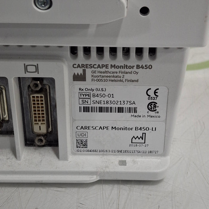 GE Healthcare GE Healthcare Carescape B450 Critical Care Patient Monitor Patient Monitors reLink Medical