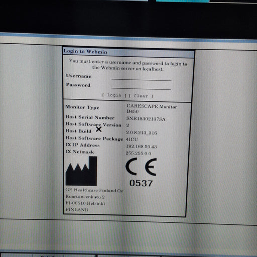 GE Healthcare GE Healthcare Carescape B450 Critical Care Patient Monitor Patient Monitors reLink Medical