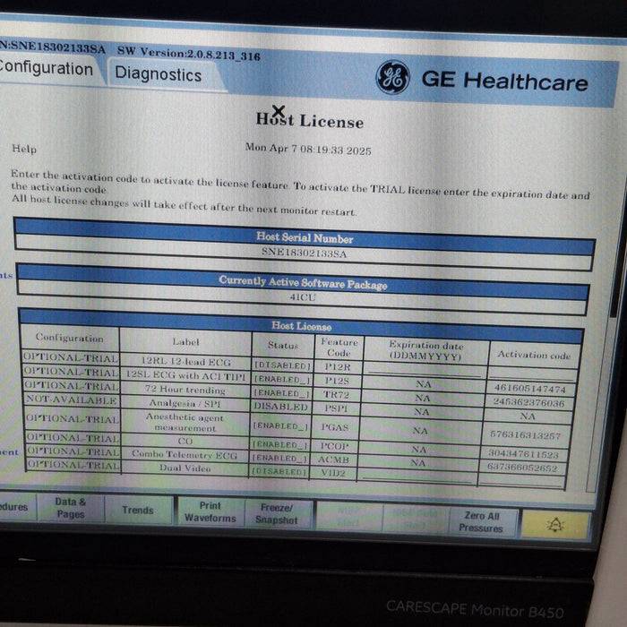 GE Healthcare GE Healthcare Carescape B450 Critical Care Patient Monitor Patient Monitors reLink Medical