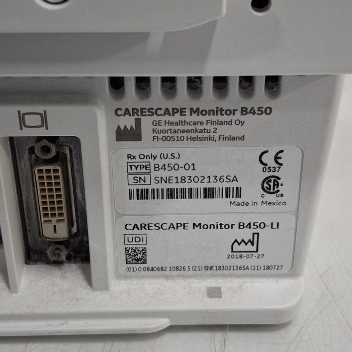 GE Healthcare GE Healthcare Carescape B450 Critical Care Patient Monitor Patient Monitors reLink Medical