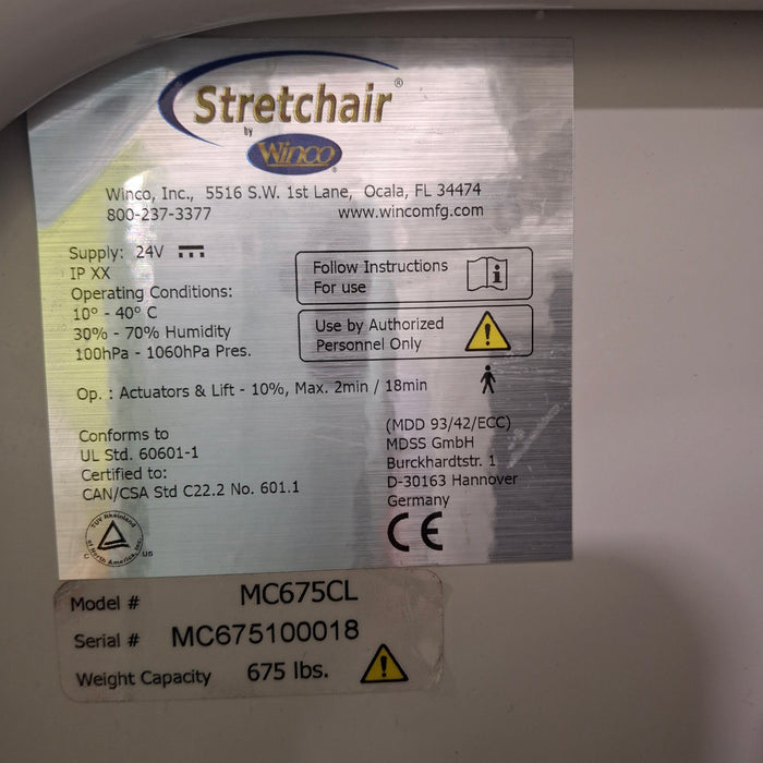 Winco Winco Stretchair Power Stretcher Chair Exam Chairs / Tables reLink Medical