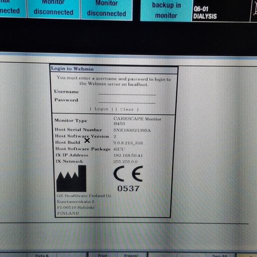 GE Healthcare GE Healthcare Carescape B450 Critical Care Patient Monitor Patient Monitors reLink Medical