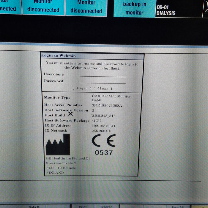 GE Healthcare GE Healthcare Carescape B450 Critical Care Patient Monitor Patient Monitors reLink Medical