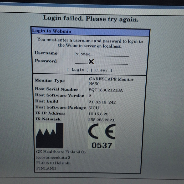 GE Healthcare GE Healthcare Carescape B650 Critical Care Patient Monitor Patient Monitors reLink Medical