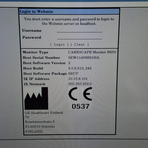 GE Healthcare GE Healthcare Carescape B650 Emergency Care Patient Monitor Patient Monitors reLink Medical