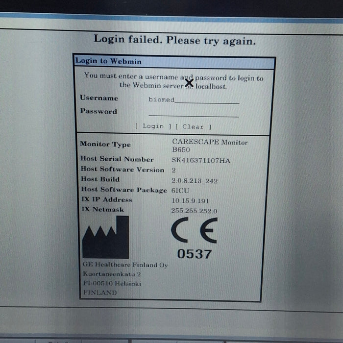 GE Healthcare GE Healthcare Carescape B650 Critical Care Patient Monitor Patient Monitors reLink Medical