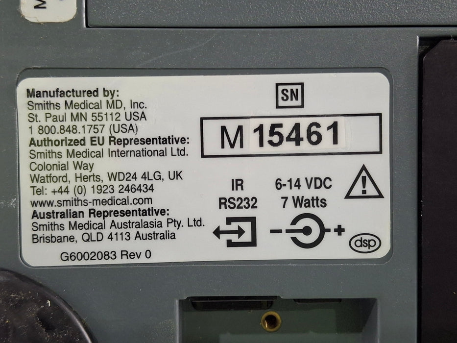 Smiths Medical Medfusion 3500 Version 4 Syringe Infusion Pump
