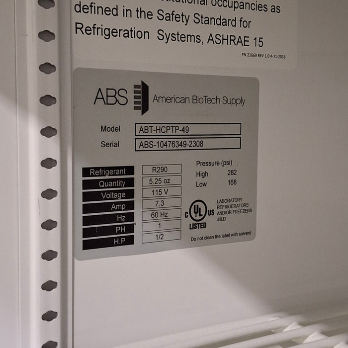 American BioTech Supply American BioTech Supply ABT-HCPTP-49 Pass Thru Laboratory Refrigerator Research Lab reLink Medical