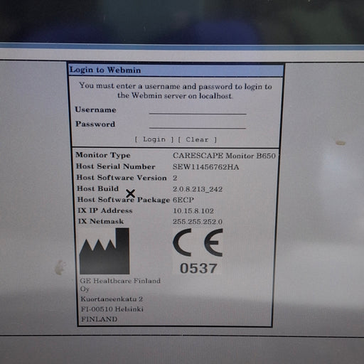 GE Healthcare GE Healthcare Carescape B650 Emergency Care Patient Monitor Patient Monitors reLink Medical