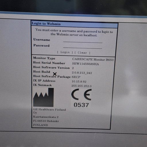 GE Healthcare GE Healthcare Carescape B650 Emergency Care Patient Monitor Patient Monitors reLink Medical