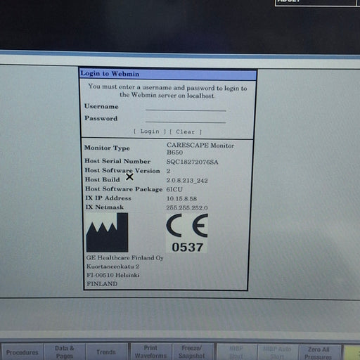 GE Healthcare GE Healthcare Carescape B650 Critical Care Patient Monitor Patient Monitors reLink Medical
