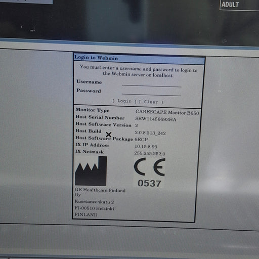 GE Healthcare GE Healthcare Carescape B650 Emergency Care Patient Monitor Patient Monitors reLink Medical