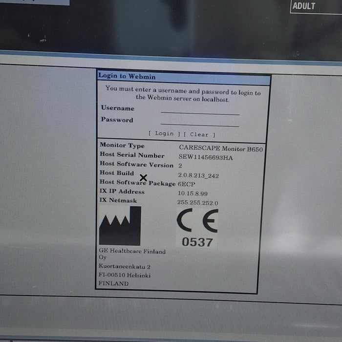 GE Healthcare GE Healthcare Carescape B650 Emergency Care Patient Monitor Patient Monitors reLink Medical