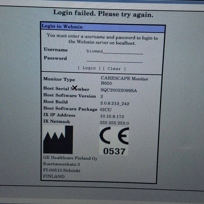GE Healthcare GE Healthcare Carescape B650 Critical Care Patient Monitor Patient Monitors reLink Medical