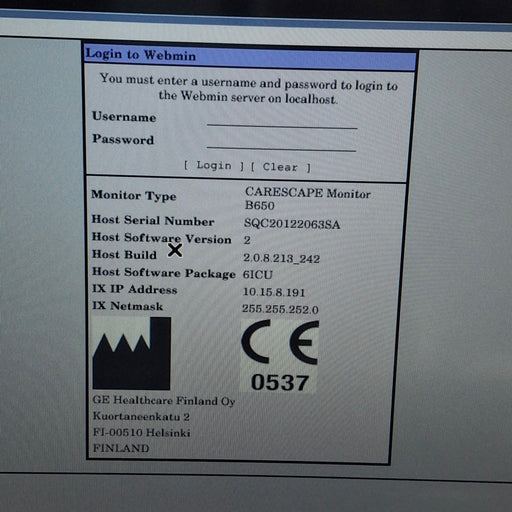 GE Healthcare GE Healthcare Carescape B650 Critical Care Patient Monitor Patient Monitors reLink Medical