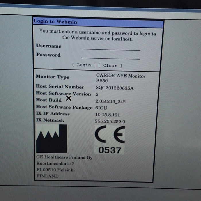 GE Healthcare GE Healthcare Carescape B650 Critical Care Patient Monitor Patient Monitors reLink Medical